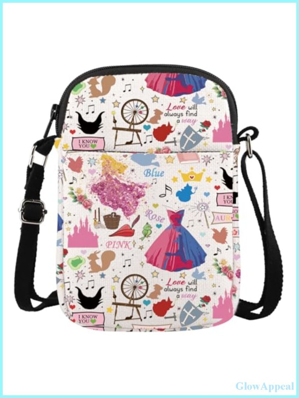 Canvas Crossbody Bag Cotton Linen Messenger Travel Wallet Purse